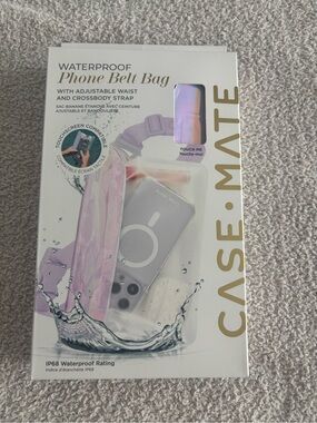 Case-Mate Waterproof Phone Belt Bag in soap bubble iridescent